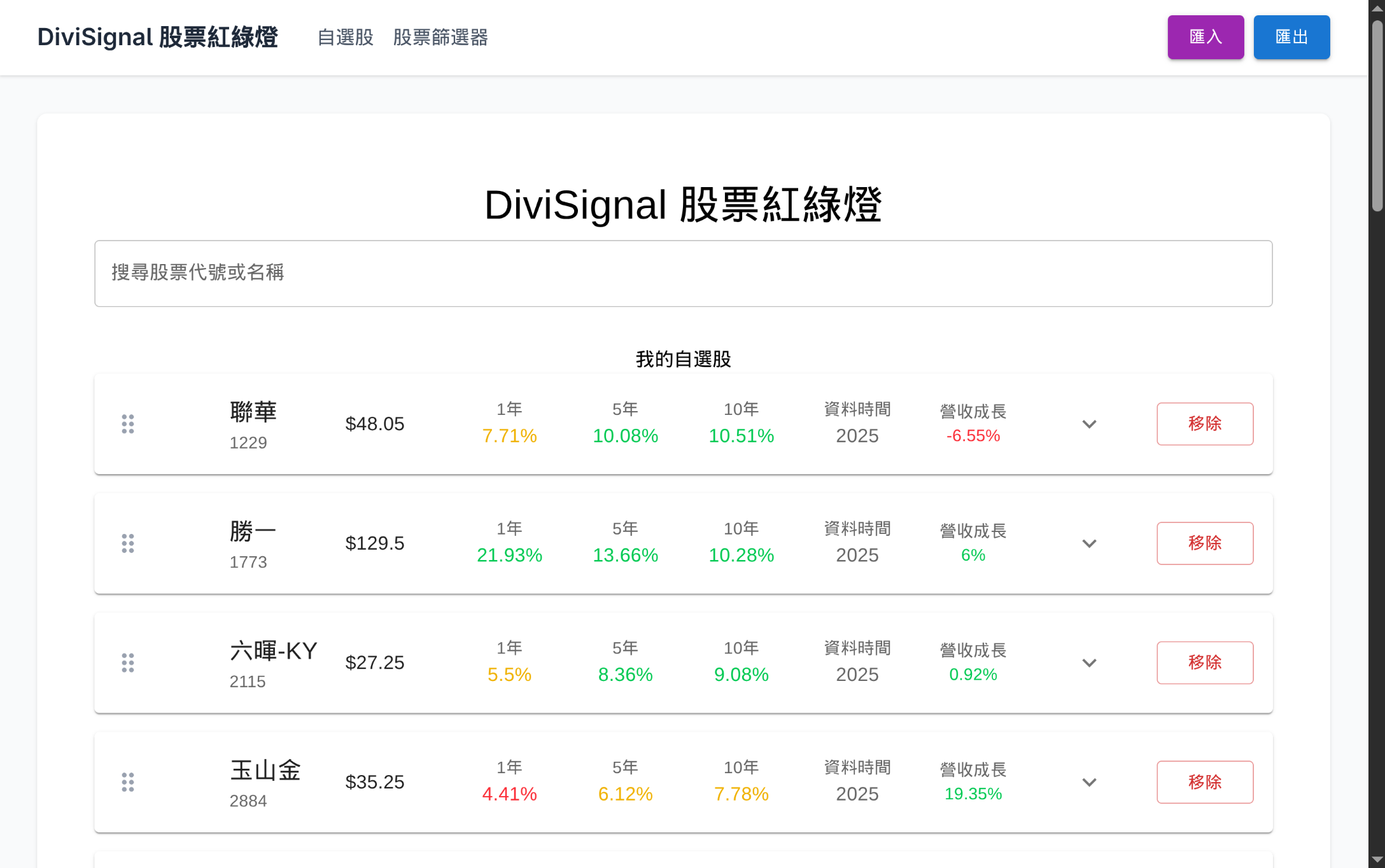 DiviSignal screenshot